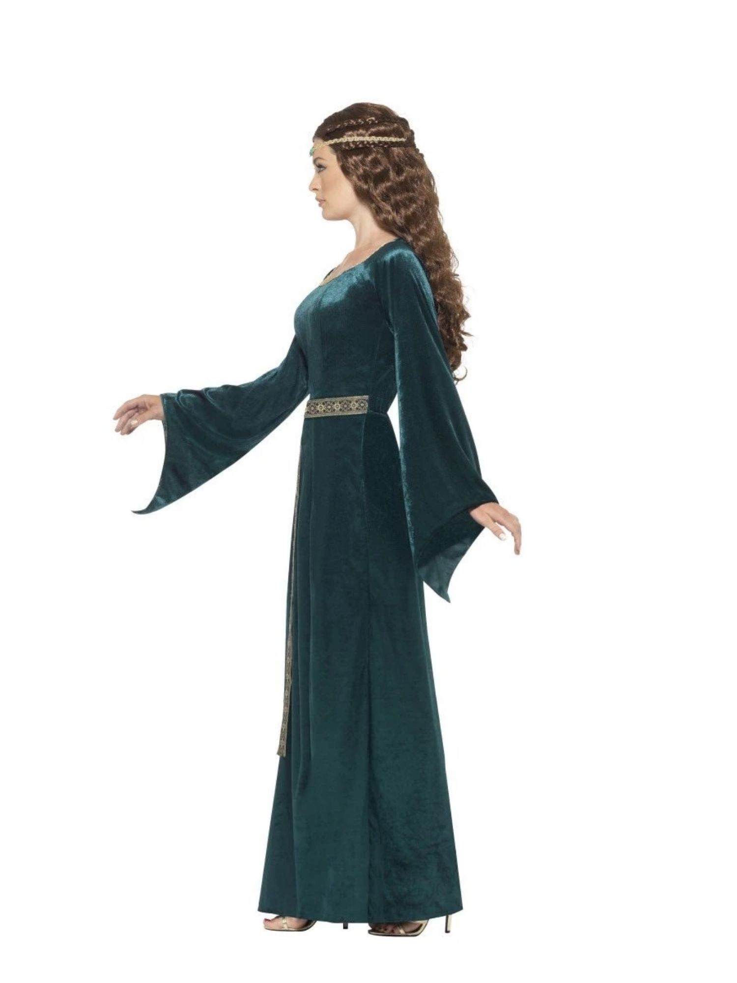 Smiffys 49" Green Medieval Maid Women Adult Halloween Costume - X2