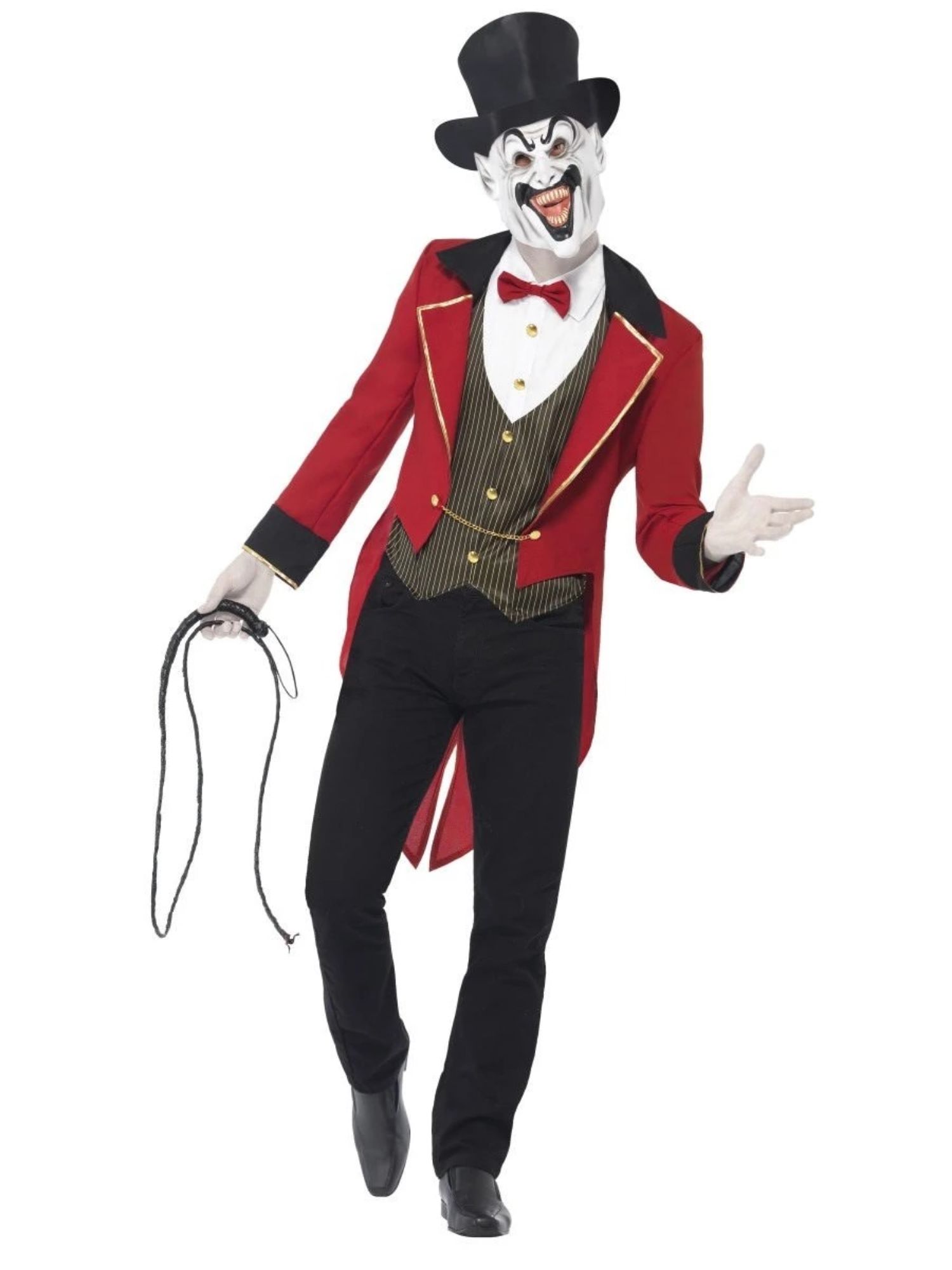 Smiffys 40" Red and Black Sinister Ringmaster Men Adult Halloween Costume - Large