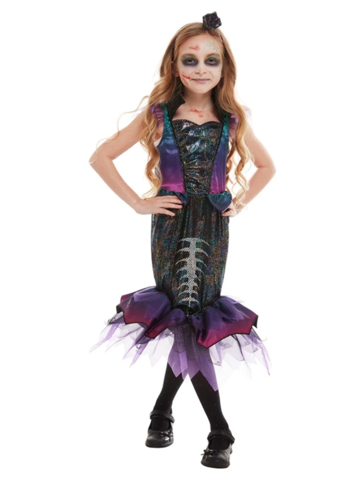 Smiffys Purple and White Mermaid Girl Child Halloween Costume - Large