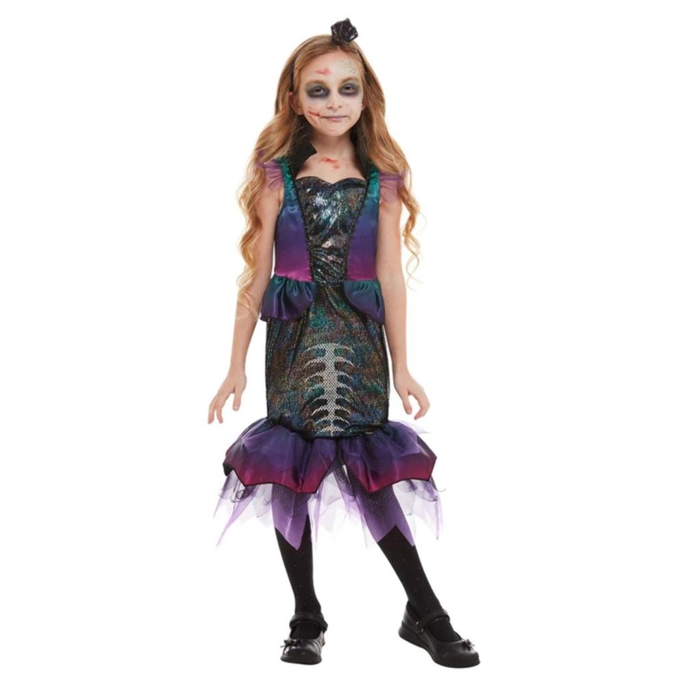 Smiffys Purple and White Mermaid Girl Child Halloween Costume - Large