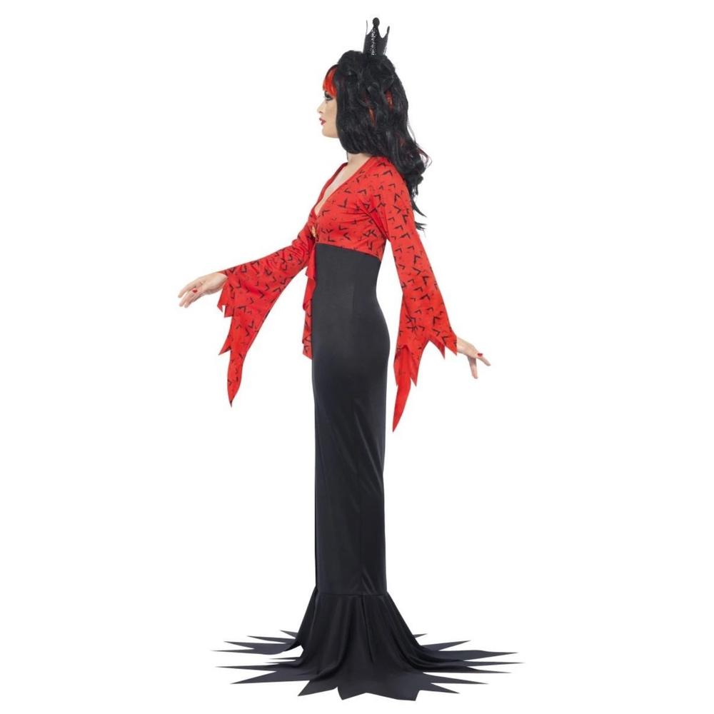 Smiffys 42" Red and Black Evil Queen Women Adult Halloween Costume - Medium