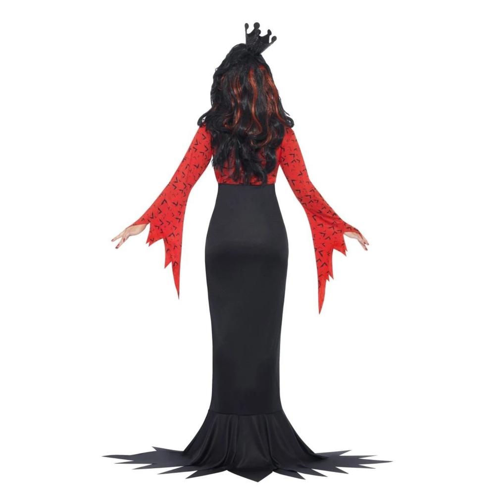 Smiffys 42" Red and Black Evil Queen Women Adult Halloween Costume - Medium