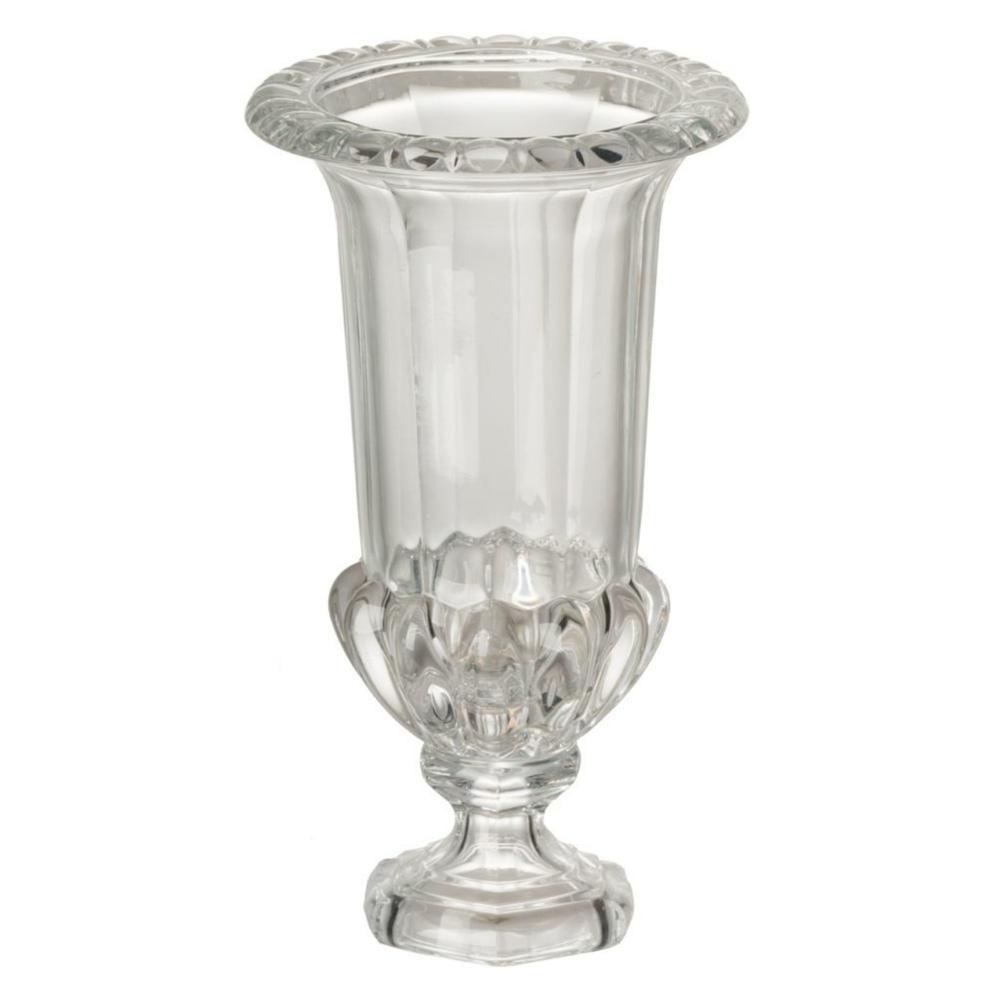 CC Home Furnishings 10" Clear Large Omari Crystal Urn Vase