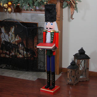 Northlight 48 25 Red And Black Christmas Butler Nutcracker With Tray
