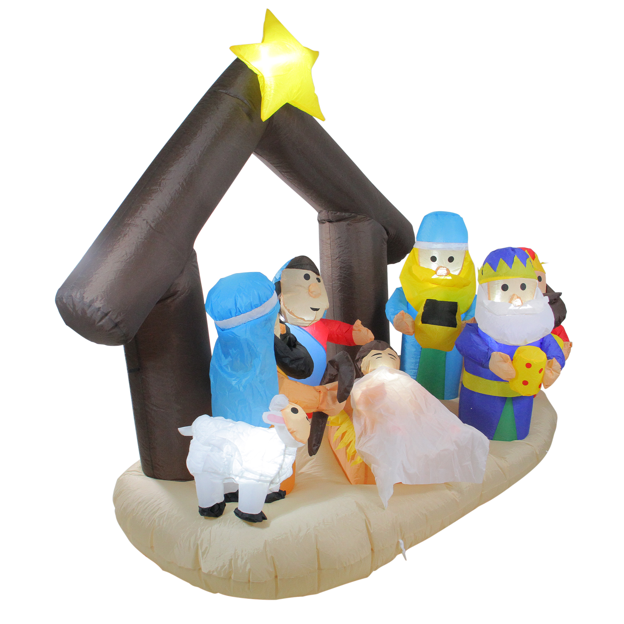 Northlight 5 5 Inflatable Nativity Scene Lighted Christmas