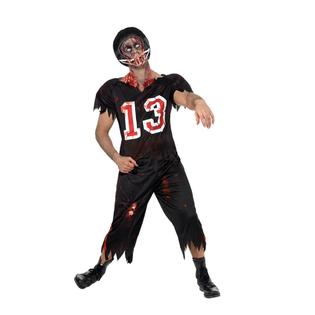 Smiffys 48 Black And Red School Footballer Zombie Men Adult Halloween Costume Large