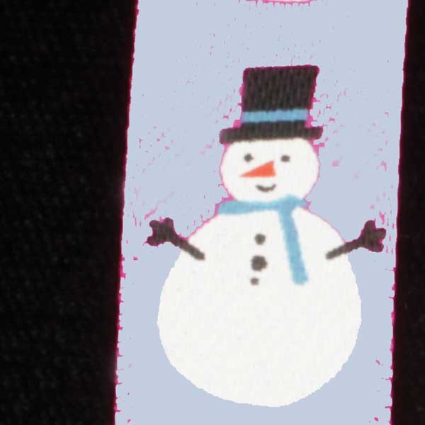 The Ribbon People Blue and White Snowman Craft Ribbon 0.5" x 54 Yards