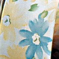 The Ribbon People Ivory and Yellow Dahlias Printed Wired Edge Craft Ribbon 2.5" x 27 yards