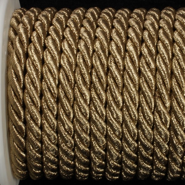 The Ribbon People Antique Gold Braided Cording Wired Craft Ribbon 0.25" x 16 Yards