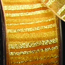 The Ribbon People Sheer Gold Striped Woven Wired Craft Ribbon 1.5" x 25 Yards