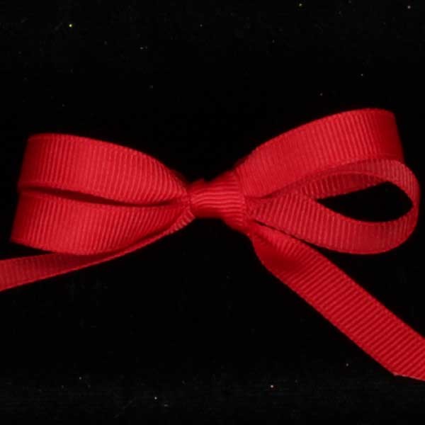 The Ribbon People Scarlet Red Woven Edge Grosgrain Craft Ribbon 0.25" x 132 Yards