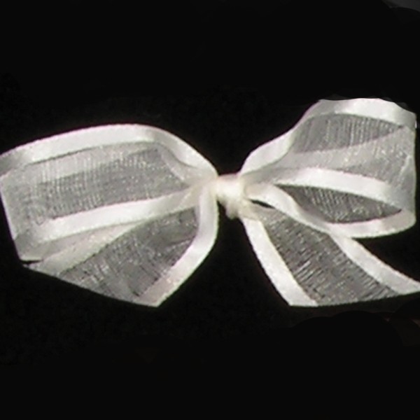 The Ribbon People Pearl White Sheer Edged Craft Ribbon 0.6" x 120 Yards