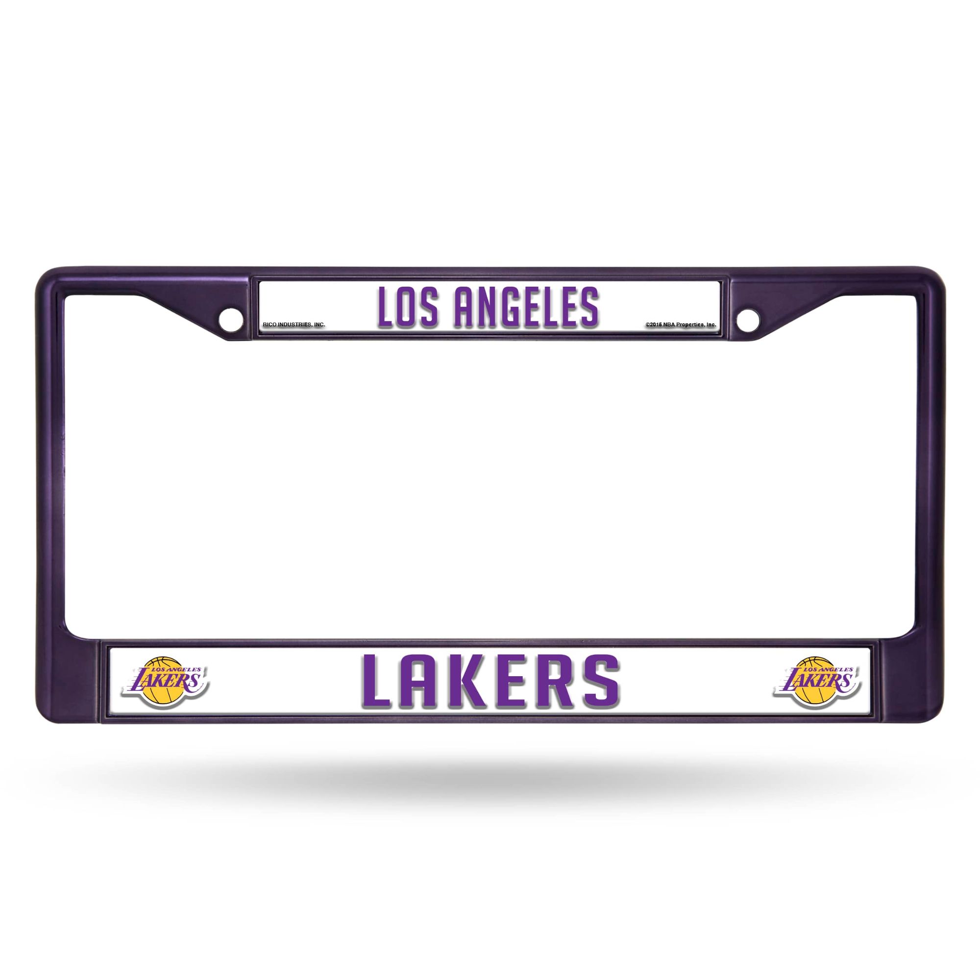 Rico 6" x 12" Purple and White NBA Los Angeles Lakers License Plate Cover