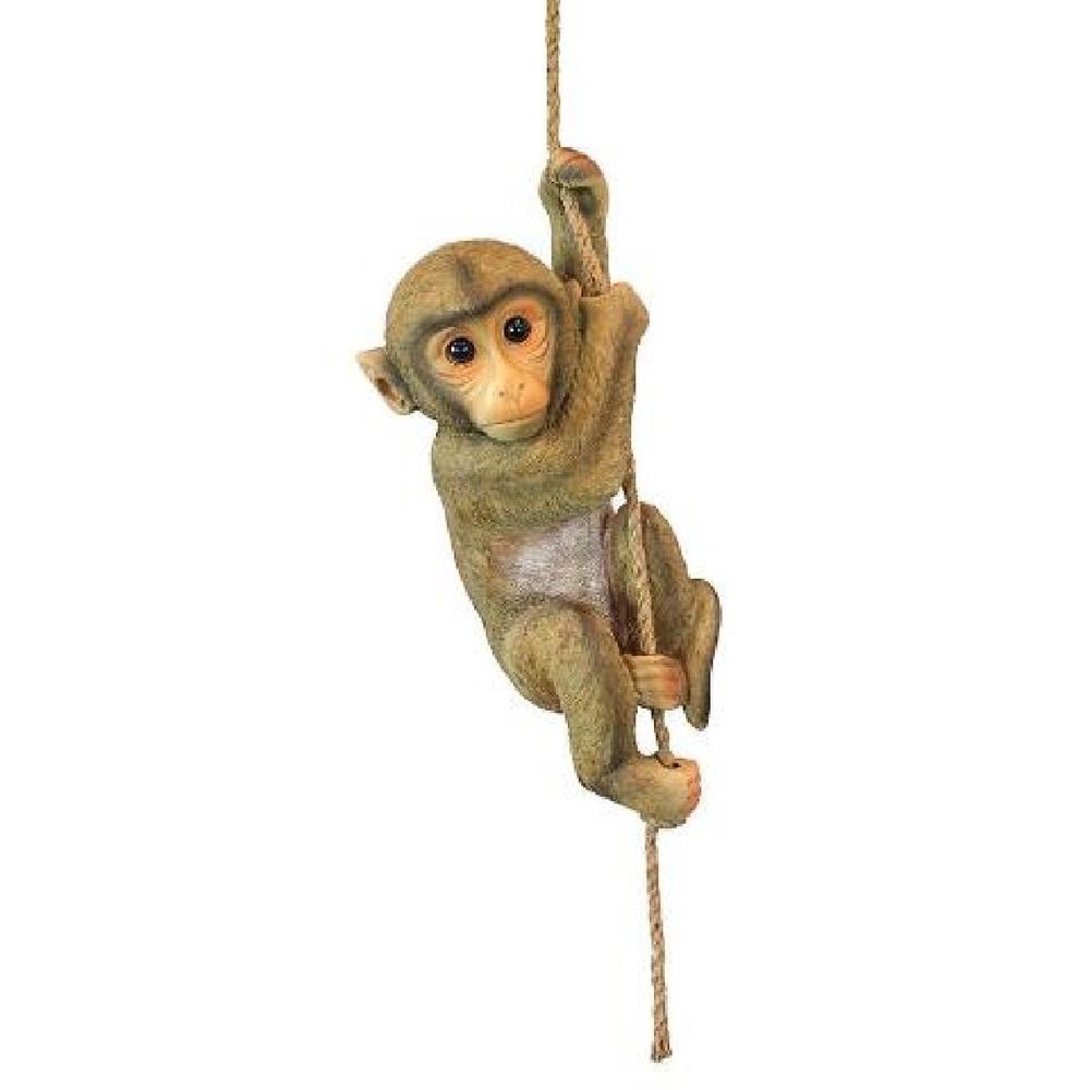 Outdoor Living and Style 16" Hanging Chimpanzee Baby Monkey  Outdoor Garden Statue