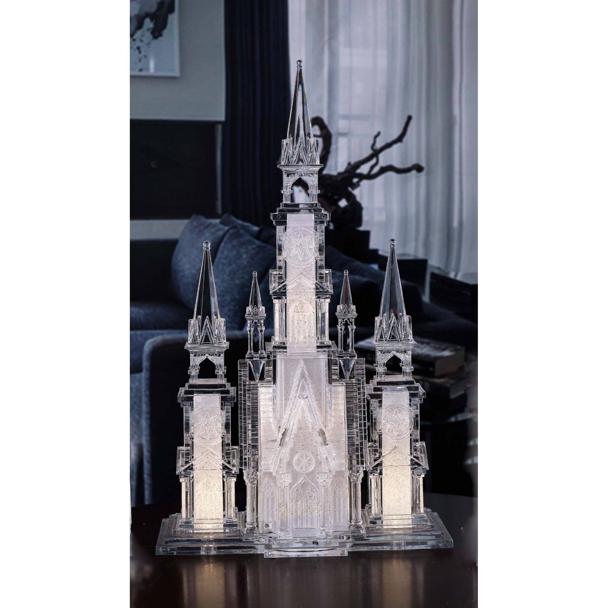 Icy Giftware 17.25" Clear and Gold Large Cathedral LED Lighted Tabletop Decor