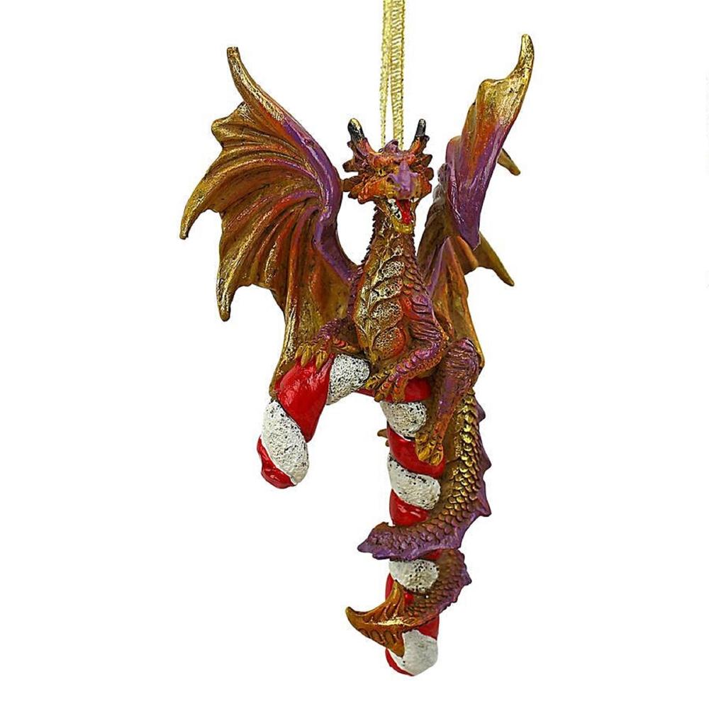 Outdoor Living and Style Cane and Abel the Dragon Christmas Ornament - 5"