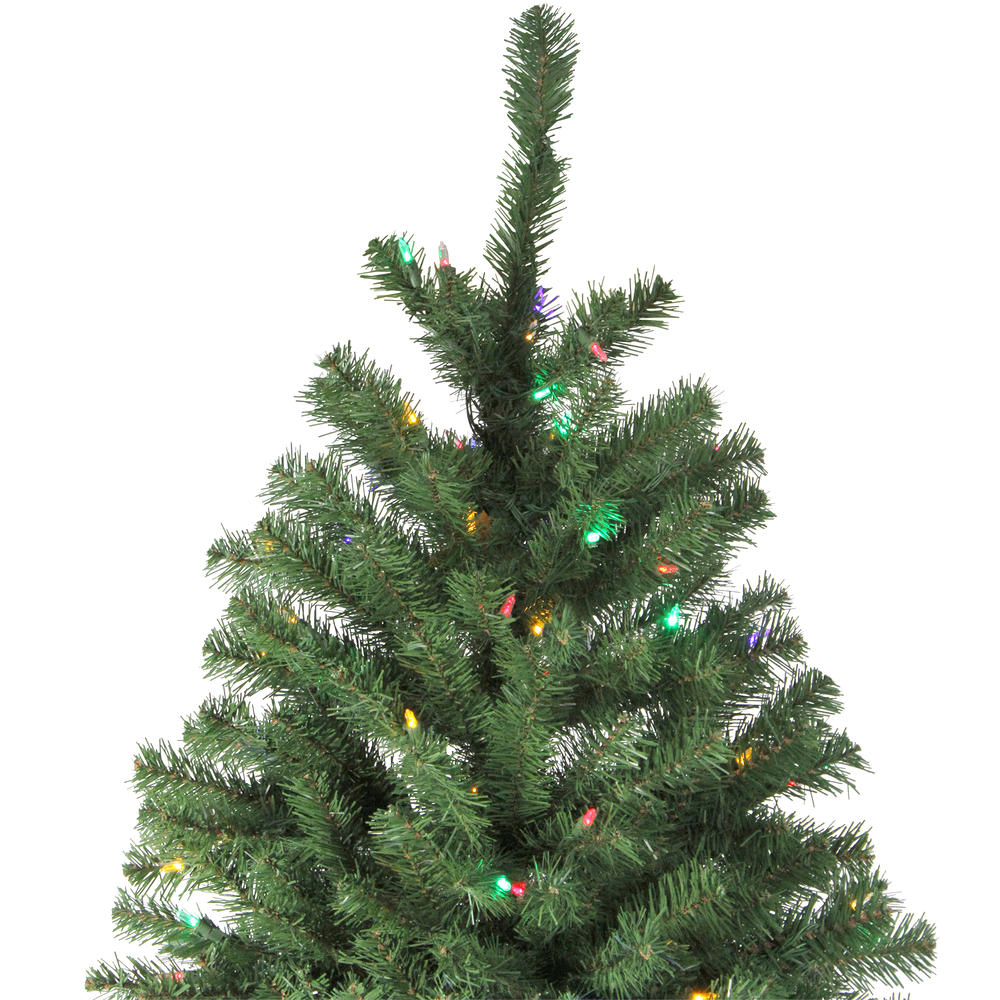 Northlight 7.5' Pre-Lit Full Multi-Function Basset Pine Artificial Christmas Tree - Dual Color LED lights