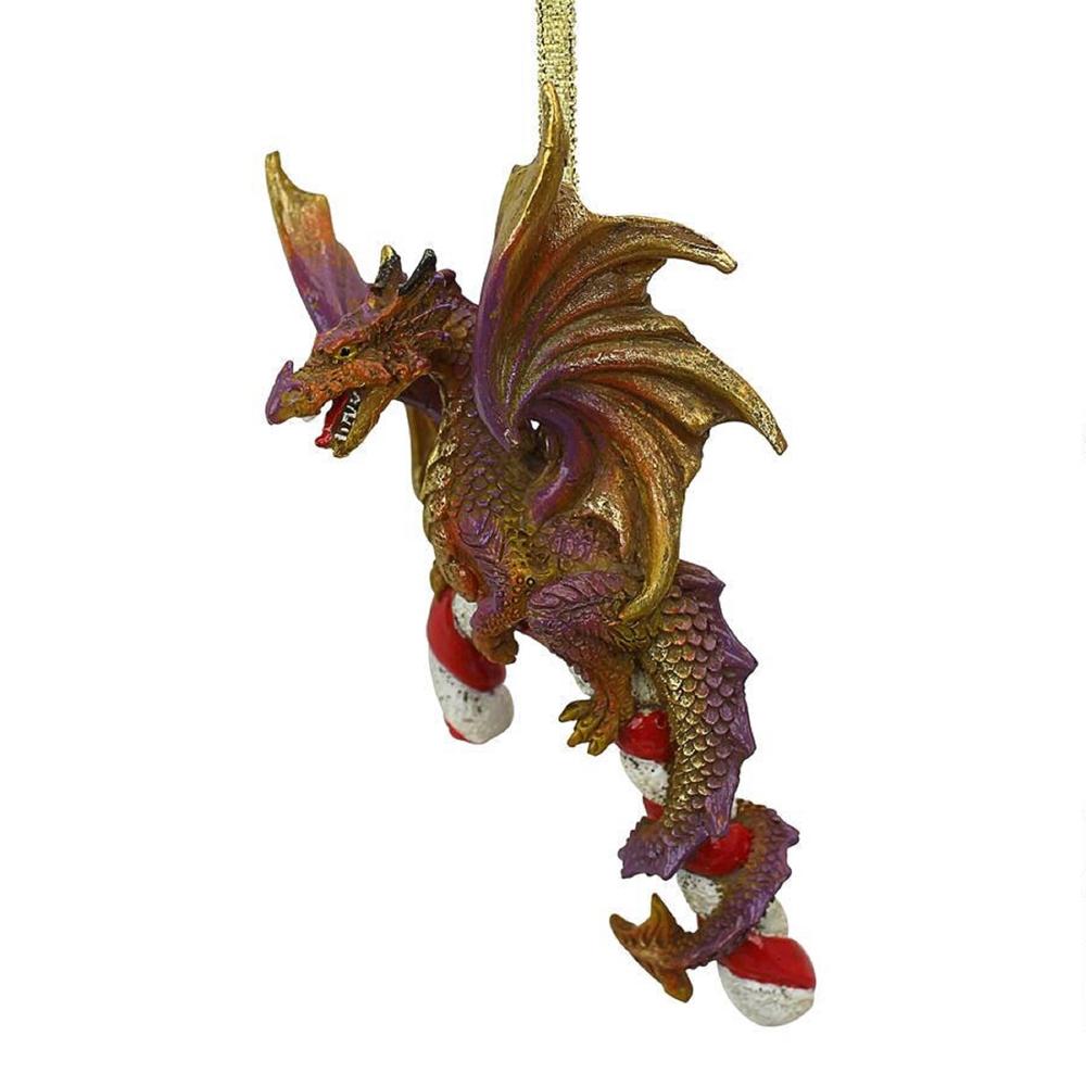 Outdoor Living and Style Cane and Abel the Dragon Christmas Ornament - 5"