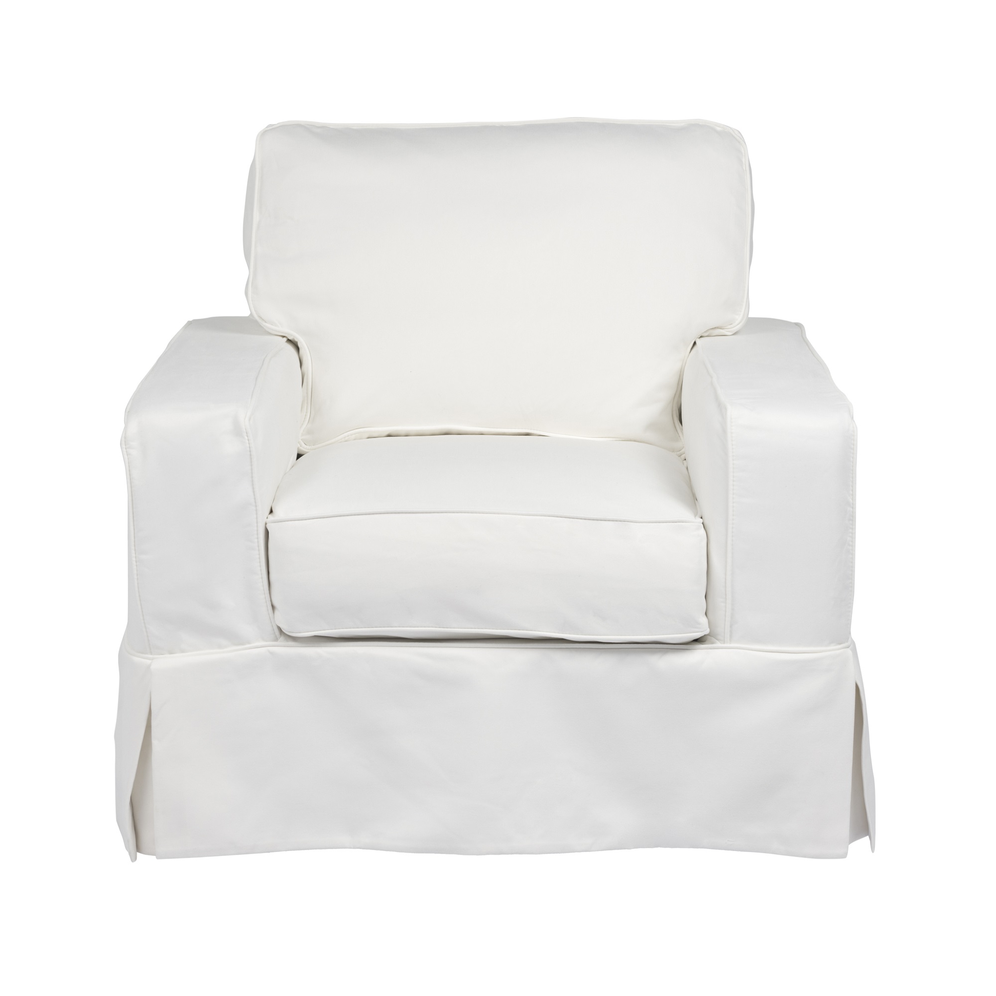 The Hamptons Collection Set Of 3 White Box Cushion Chair Slipcover 39 Box Cushion Chair Slipcover, T Cushion Chair Slipcovers 3 Piece