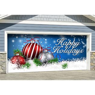 Showdown Displays 7 X 16 Navy Blue And Red Happy Holidays