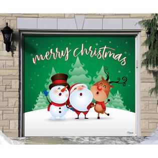 Showdown Displays 7 X 8 Green And White Merry Christmas