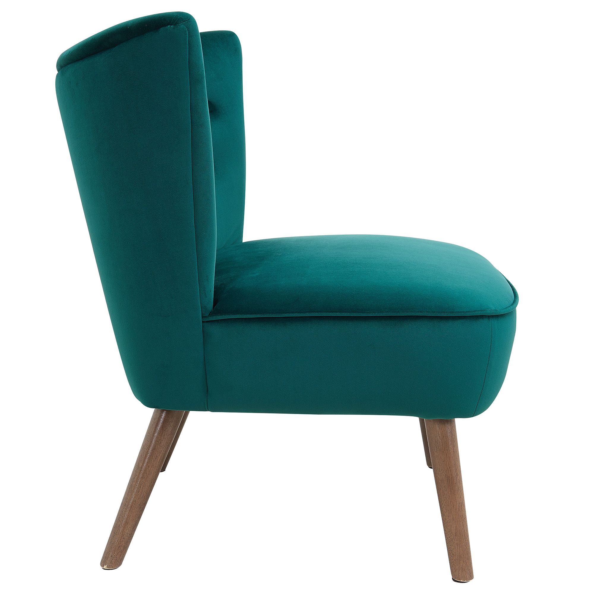 Contemporary Home Living 29 50 Green And Brown Tufted Accent Dining Chair With Wing Back