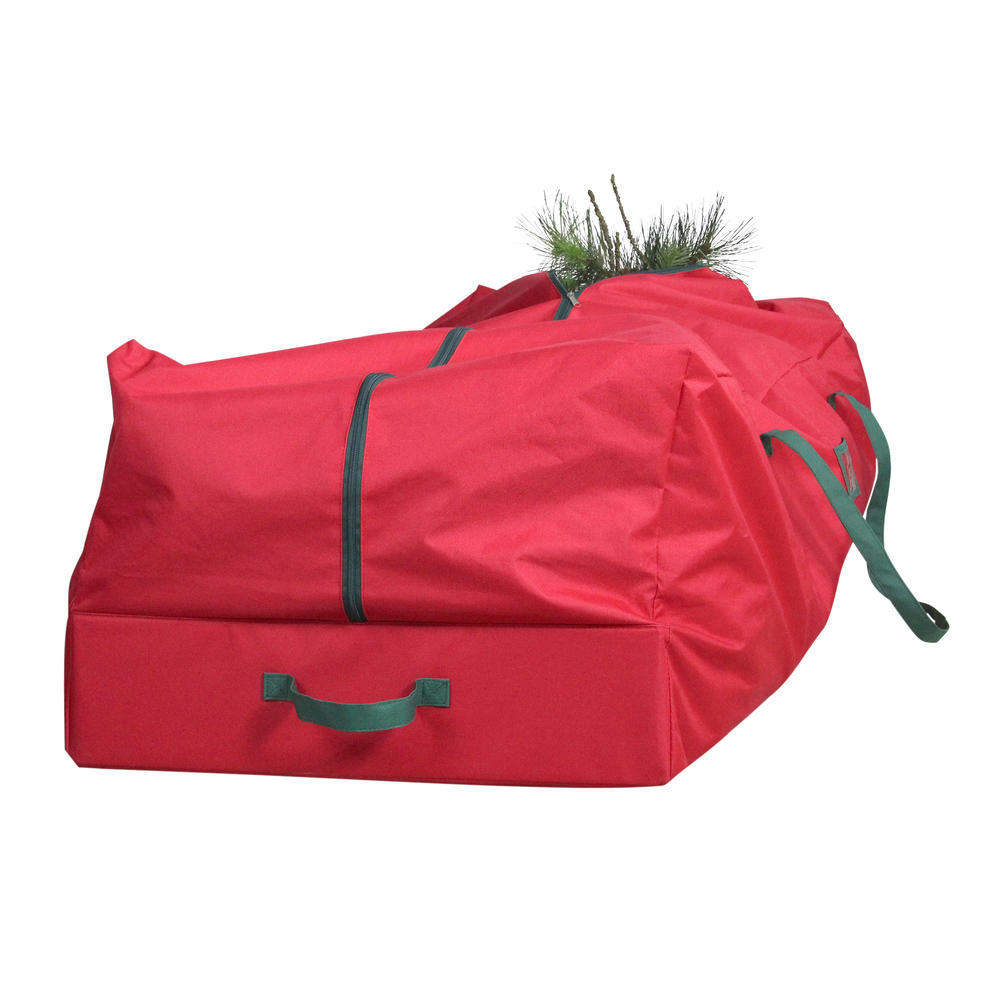 Northlight 7.5’ Red and Green Rolling Artificial Christmas Tree Storage Bag