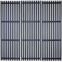 Contemporary Home Living Set of 3 Matte Finished Cast Iron Cooking Grid for Charbroil Gas Grills 22.75"