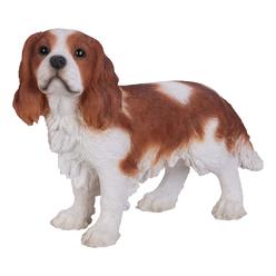 Hi-Line Gifts 16.25" Brown and White King Charles Spaniel Standing Statue