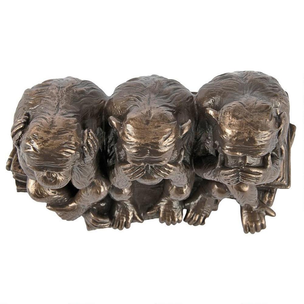 Outdoor Living and Style The Hear-No, See-No, Speak-No Evil Monkeys Statue - 7"