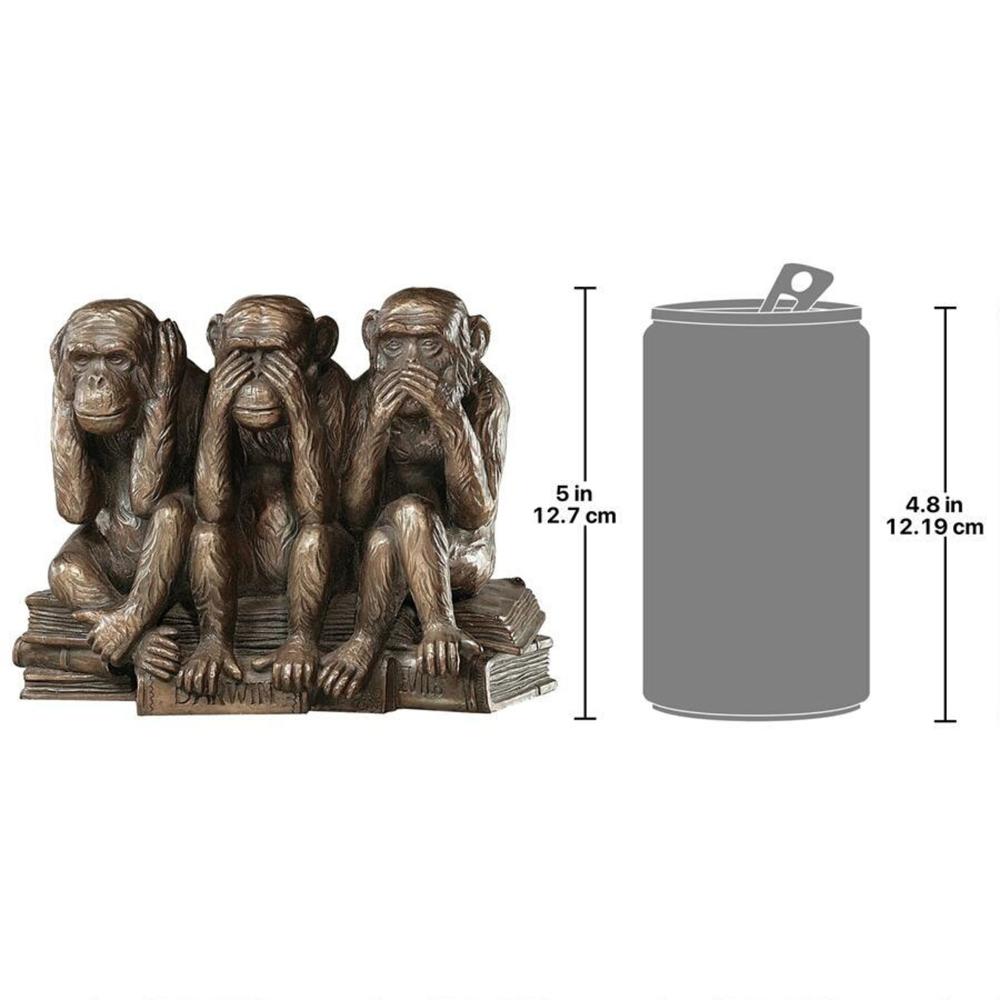 Outdoor Living and Style The Hear-No, See-No, Speak-No Evil Monkeys Statue - 7"