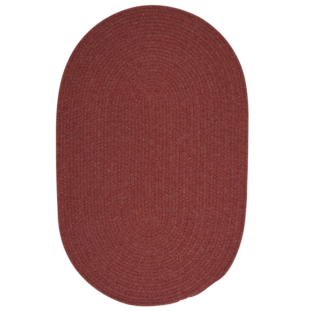 Colonial Mills 2' x 5' Maroon Red Reversible Oval Handcrafted Area Rug