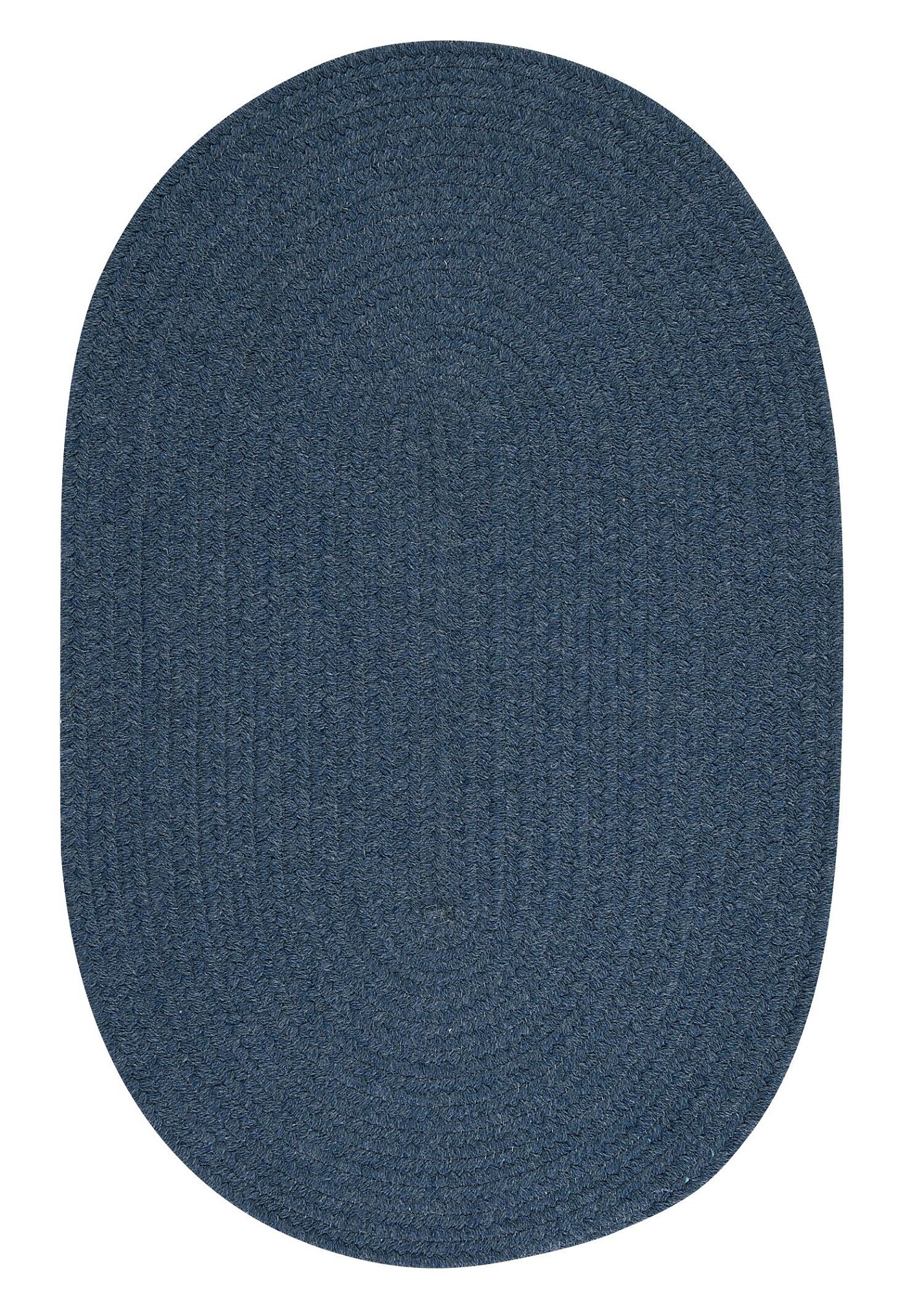 Colonial Mills 2' x 5' Blue Denim Reversible Oval Handcrafted Accent Area Rug