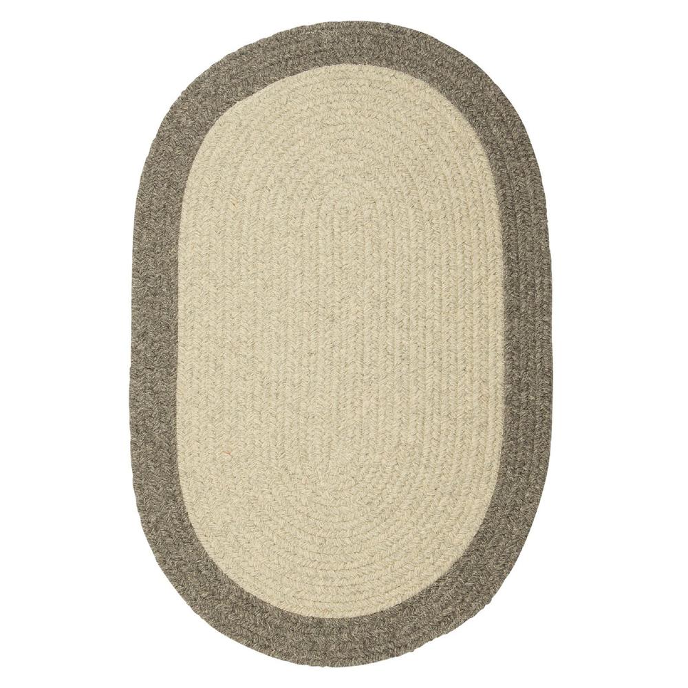 Colonial Mills 8' x 11' Cloud and Pebble Gray Reversible Oval Area Throw Rug