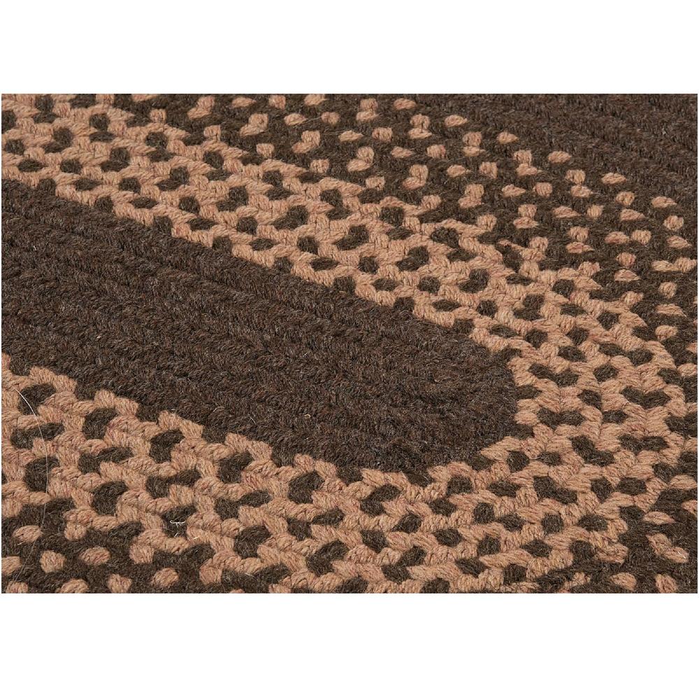 Colonial Mills 2' x 3' Brown and Beige Braided Oval Area Throw Rug