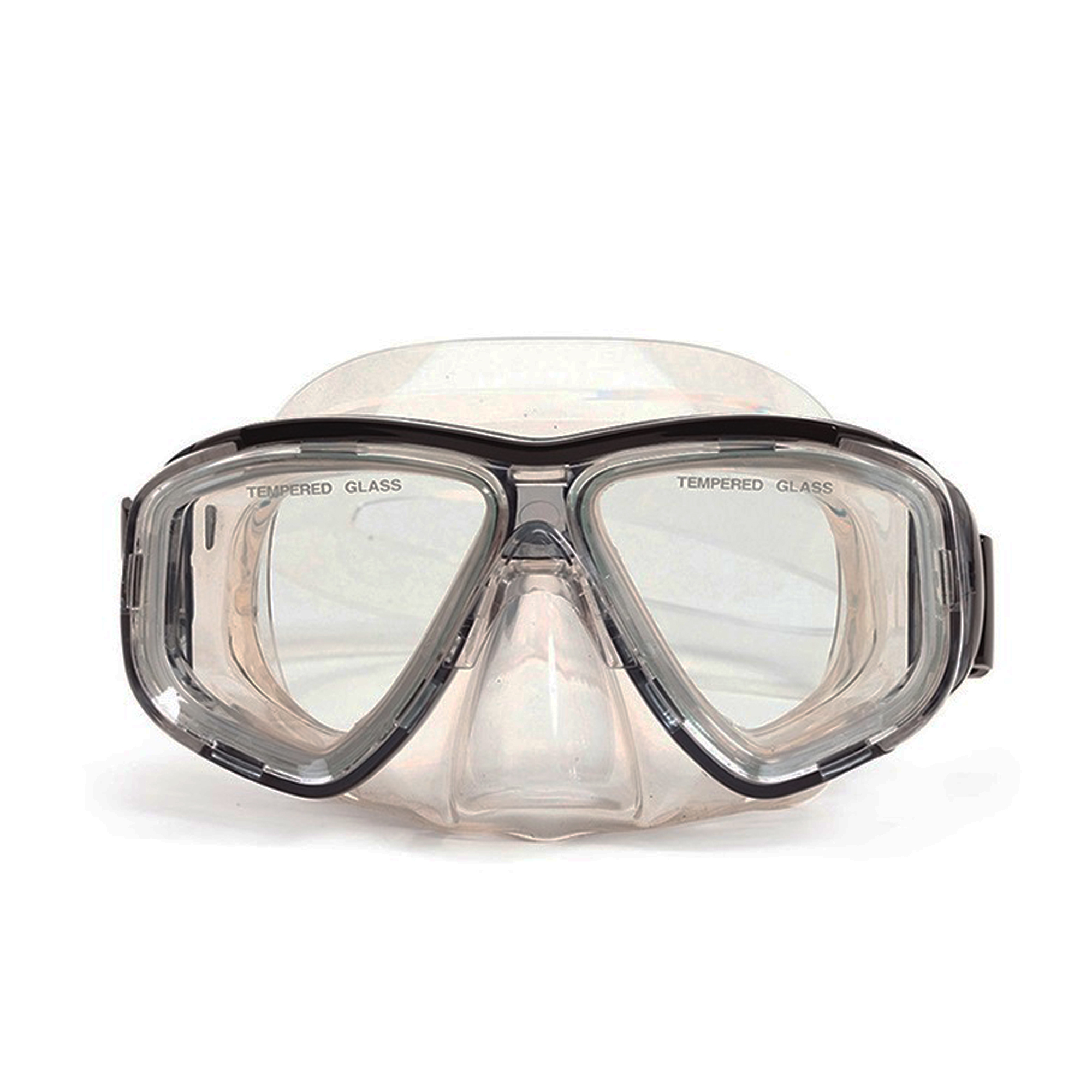 Swim Central 6.25" Malibu Black and Clear Pro Mask Swimming Pool Accessory for Adults