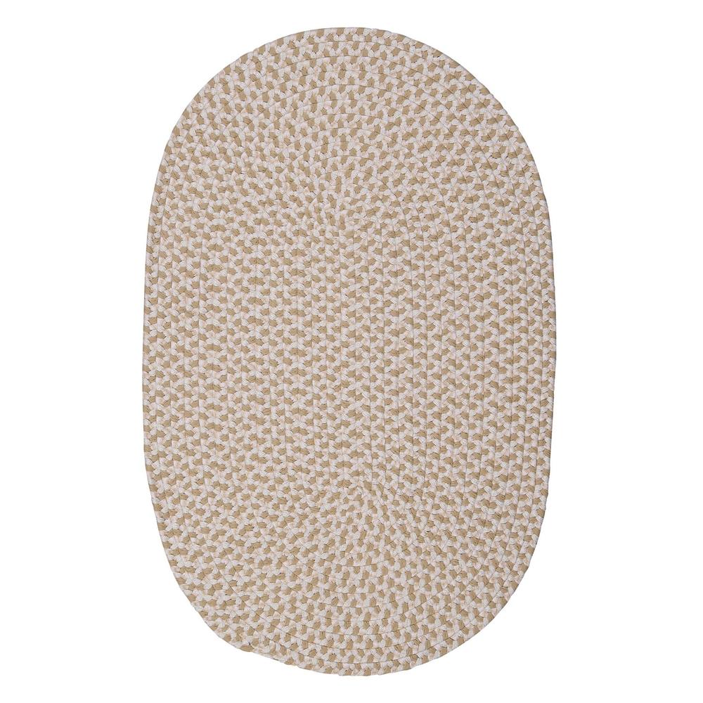Colonial Mills 8' x 11' Natural Beige Oval Braided Area Throw Rug