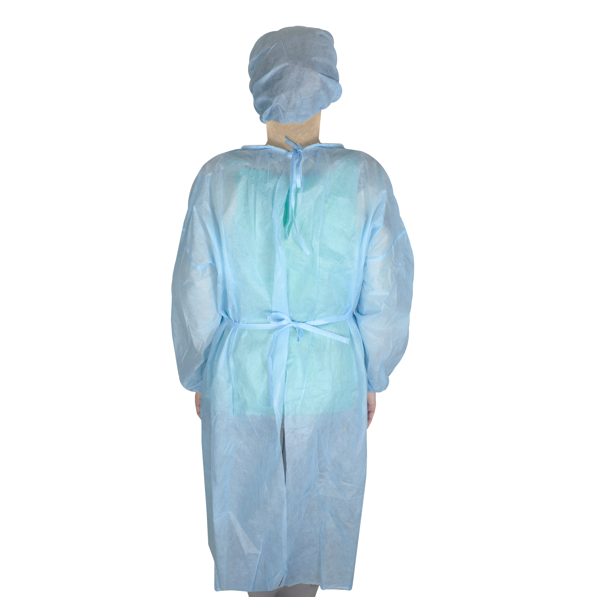 Northlight Blue Personal Protection Isolation Disposable Cap, Gown and Booties - Size Small