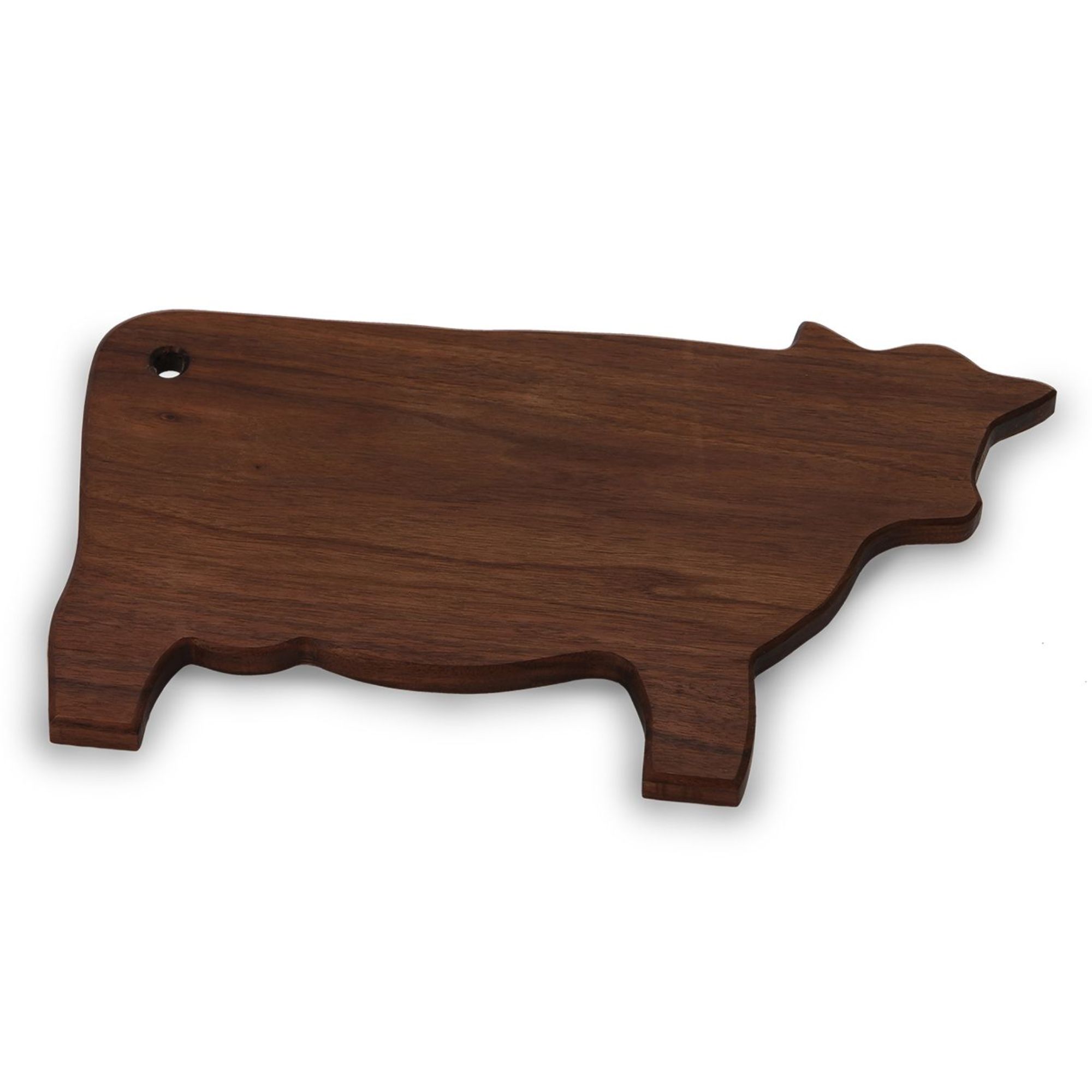 Picnic Plus 15 5 Walnut Brown Cow Shaped Cutting Board