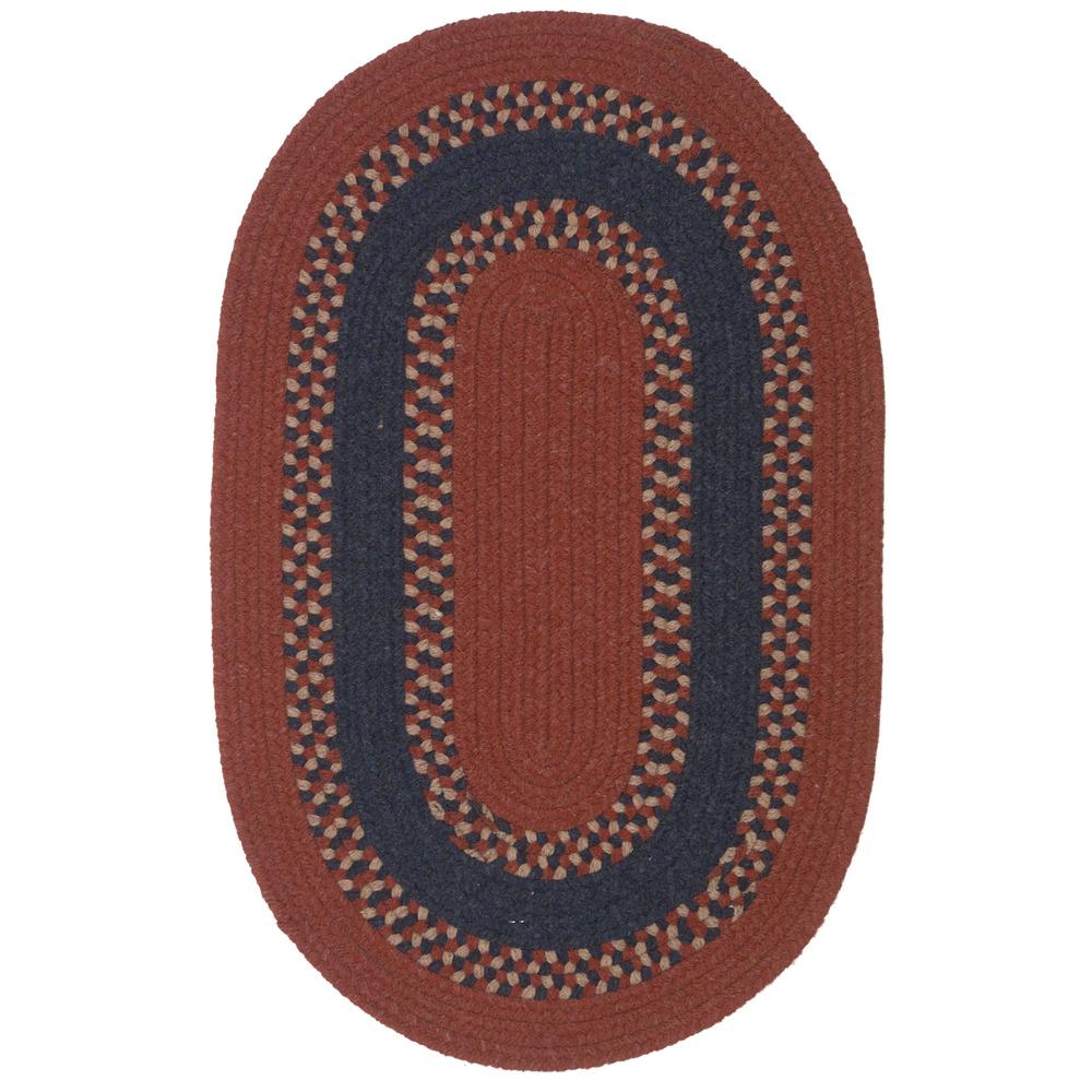 Colonial Mills 15' x 20' Red and Black All Purpose Handcrafted Reversible Oval Area Throw Rug