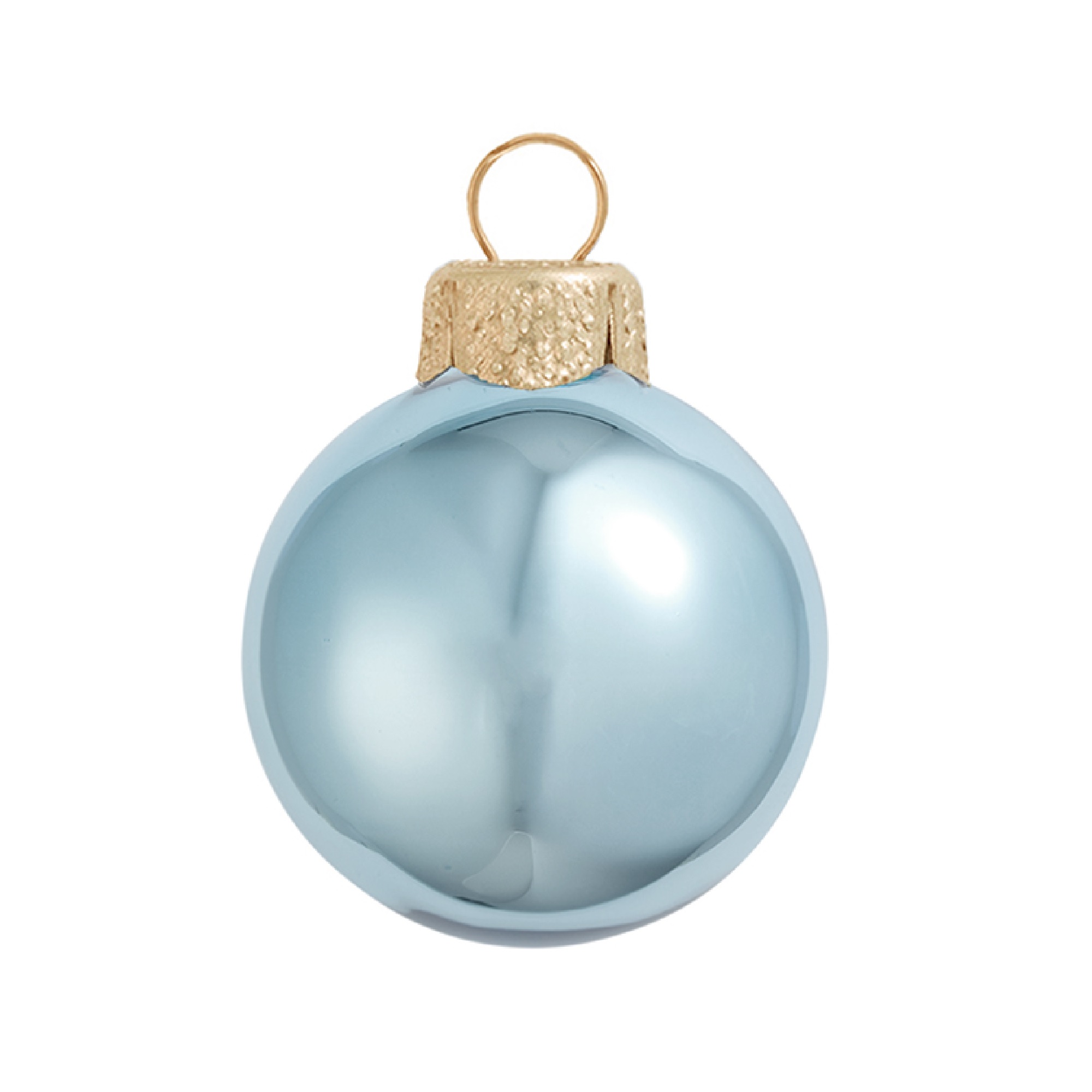 Whitehurst Shiny Finish Glass Christmas Ball Ornament - 7" (180mm) - Light Blue