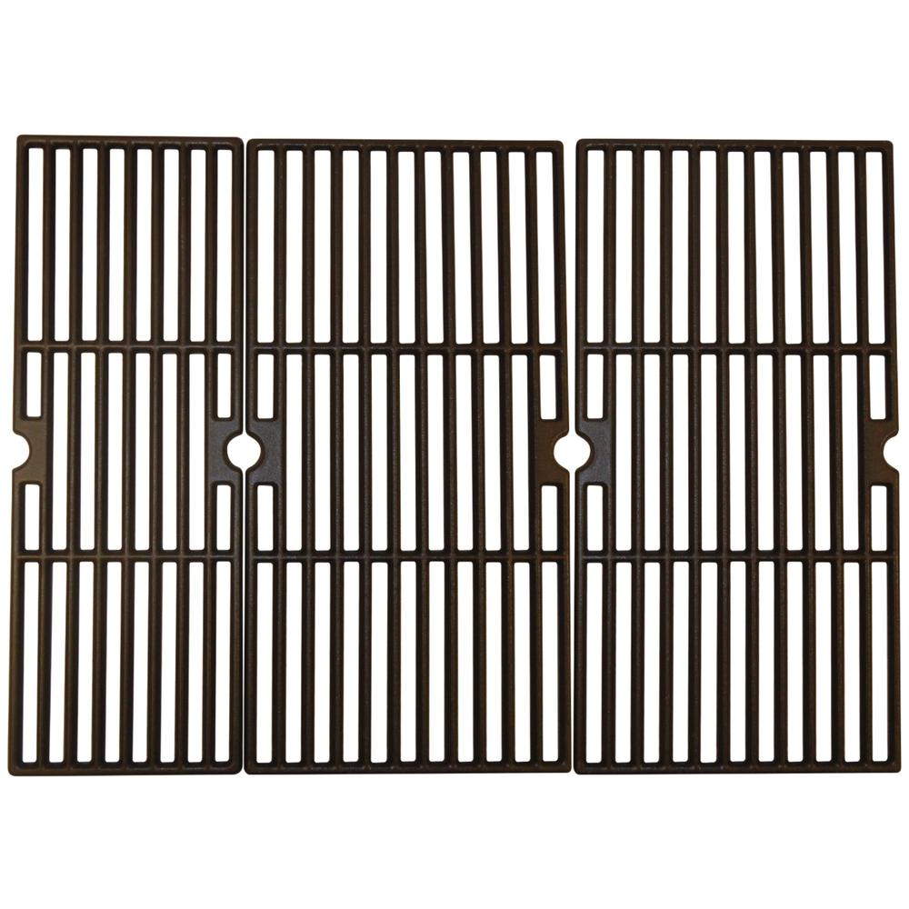 Contemporary Home Living 3pc Matte Cast Iron Cooking Grid for Charbroil Gas Grills 25"