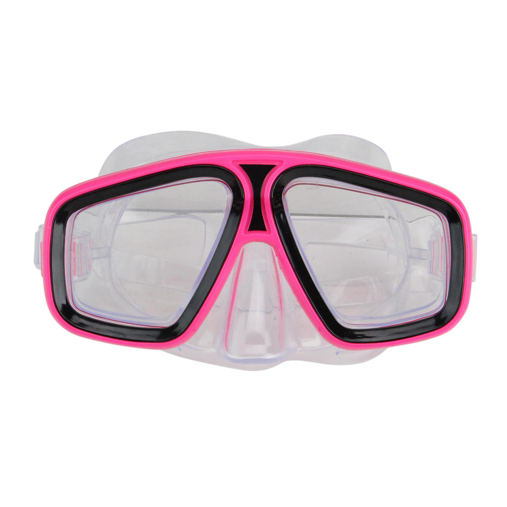 Swim Central 6.25" Pink and Clear Laguna Recreational Swim Mask With Adjustable Strap