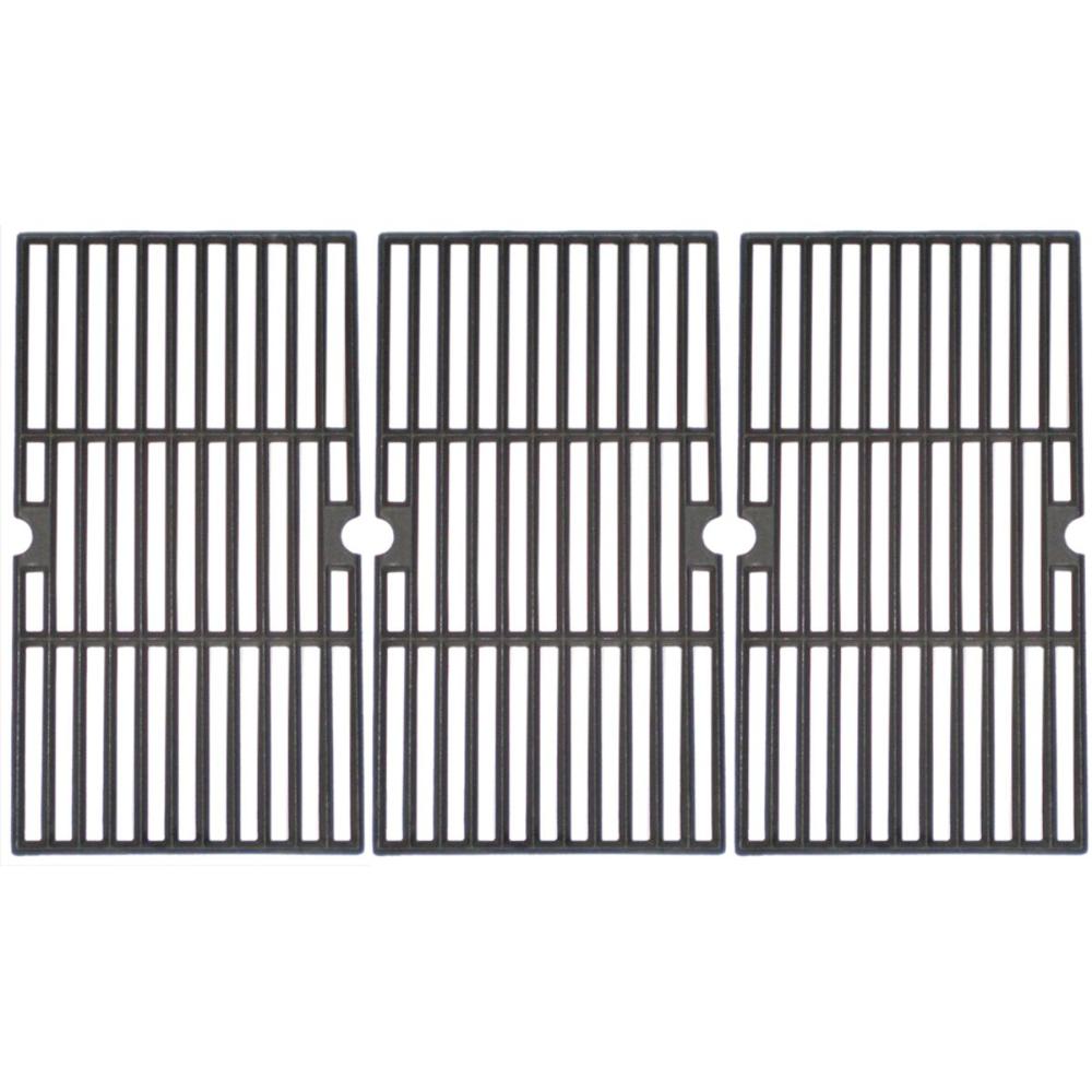 Contemporary Home Living 3pc Matte Cast Iron Cooking Grid for Charbroil and Master Chef Gas Grills 27.75"