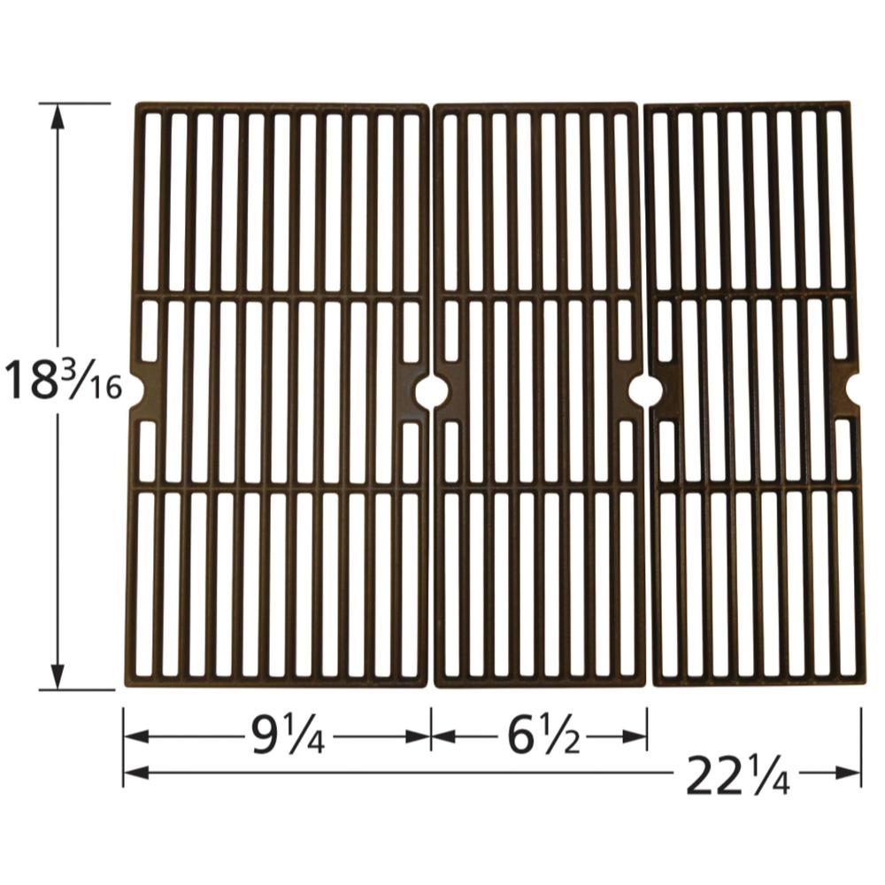 Outdoor Living and Style 3pc Matte Cast Iron Cooking Grid for Charbroil Gas Grills 22.25"