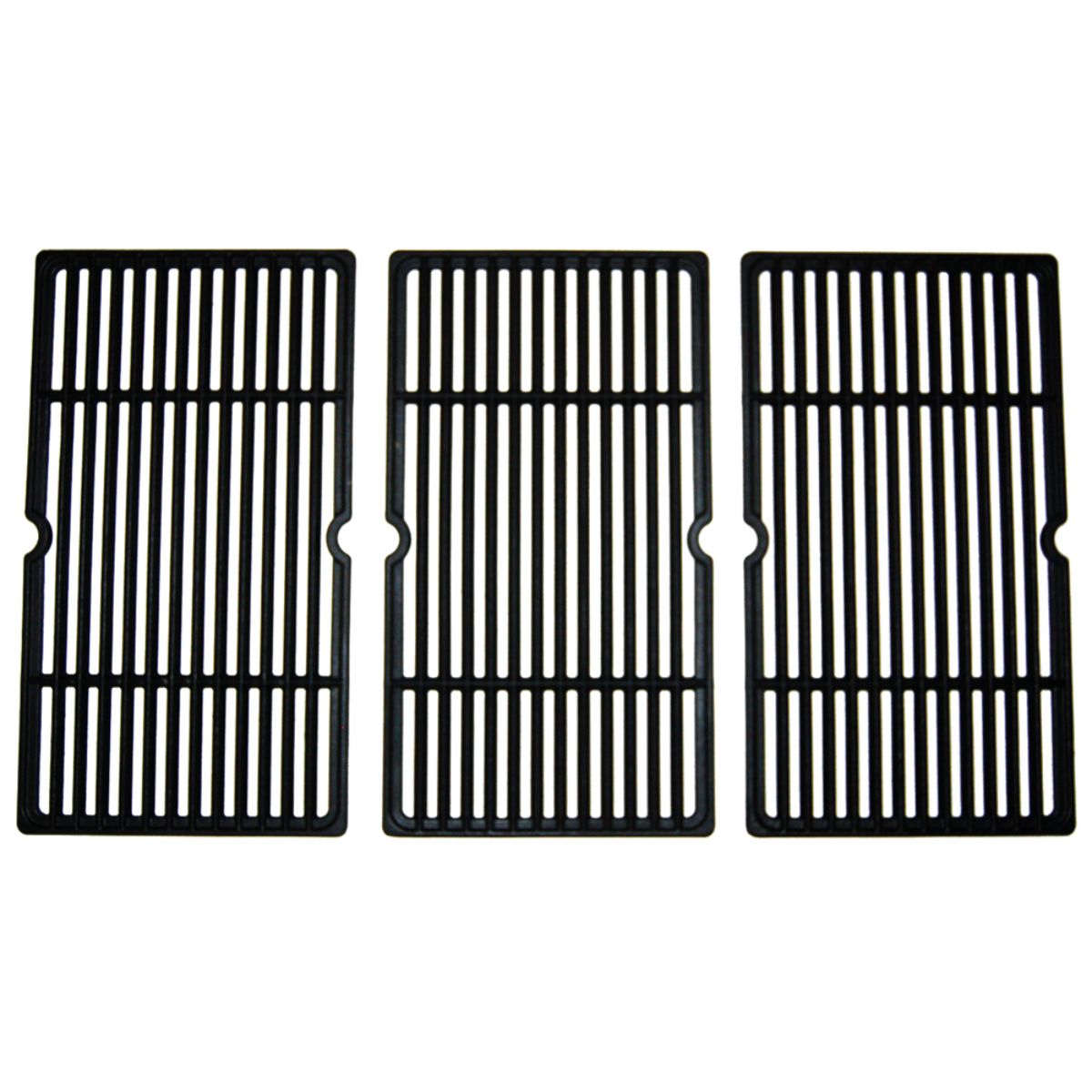 Contemporary Home Living Set of 3 Matte Cast Iron Cooking Grid for Charbroil Brand Gas Grills 30.5"