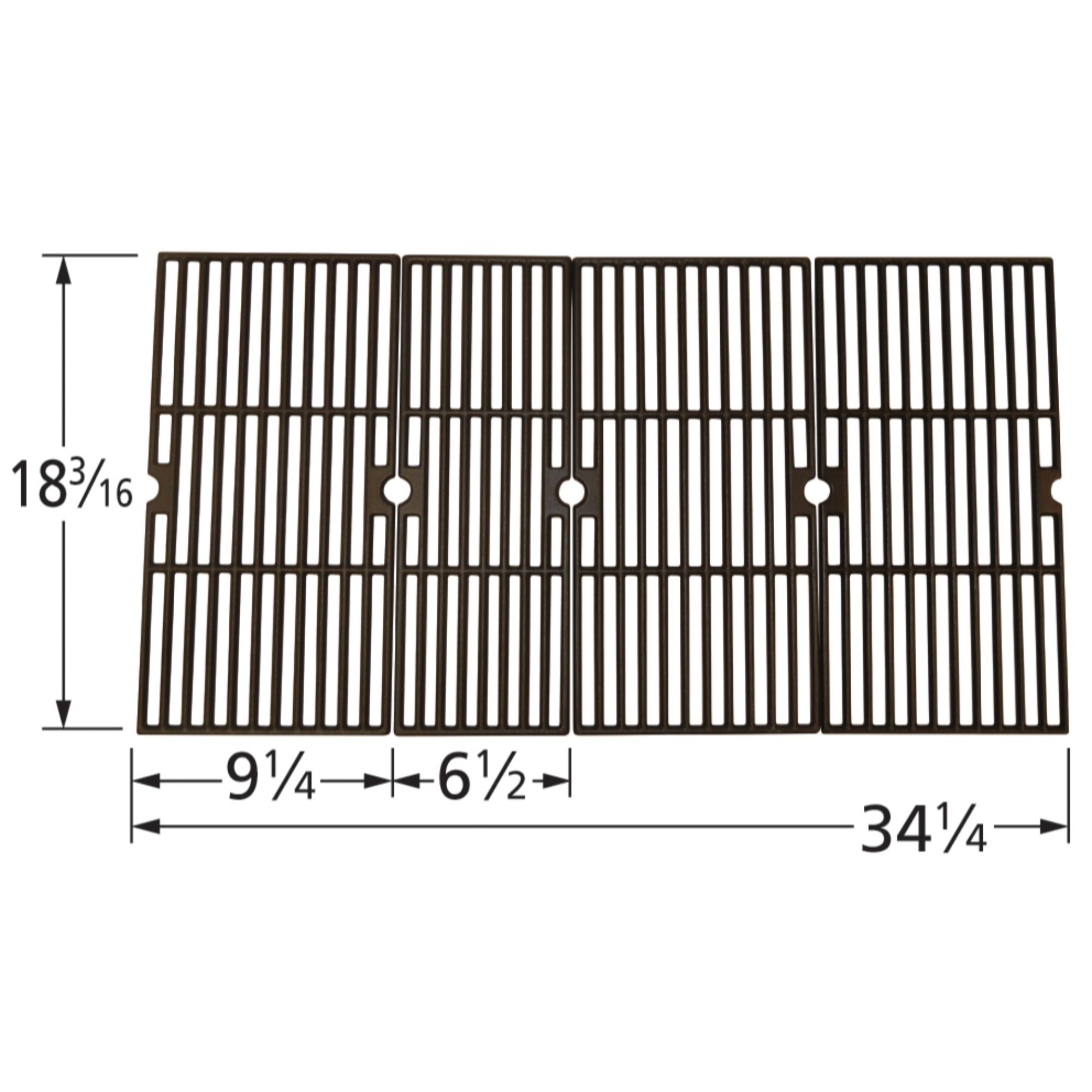 Outdoor Living and Style 4pc Matte Cast Iron Cooking Grid for Charbroil Gas Grills 34.25"