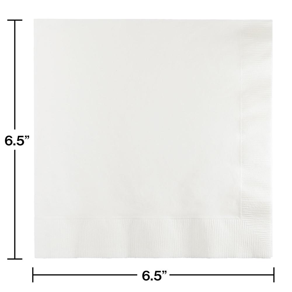Party Central Club Pack of 600 Premium 2 Ply White Disposable Luncheon Napkins 6.25"