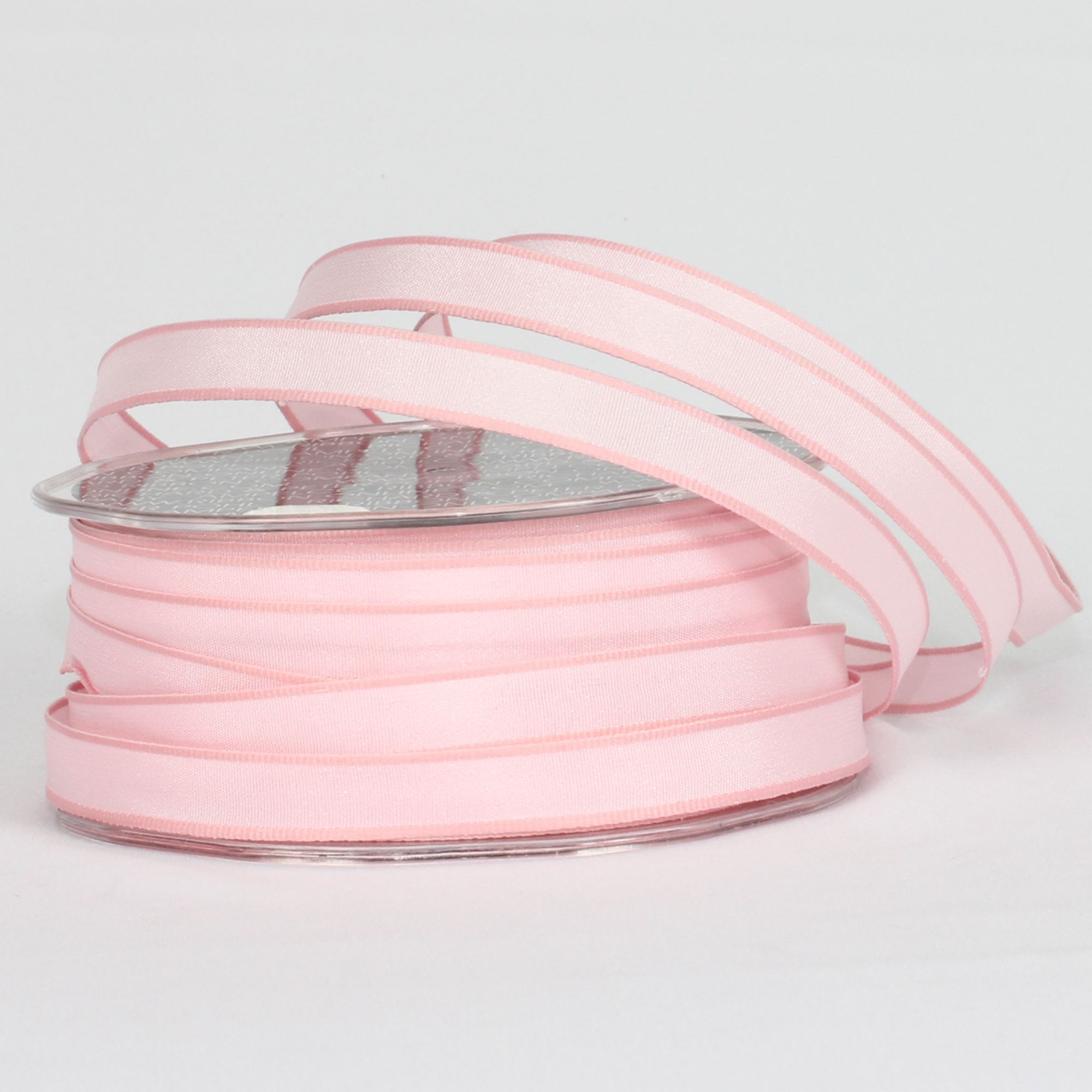 The Ribbon People Soft Pink Solid Wired Ribbon 0.25" x 108 Yards