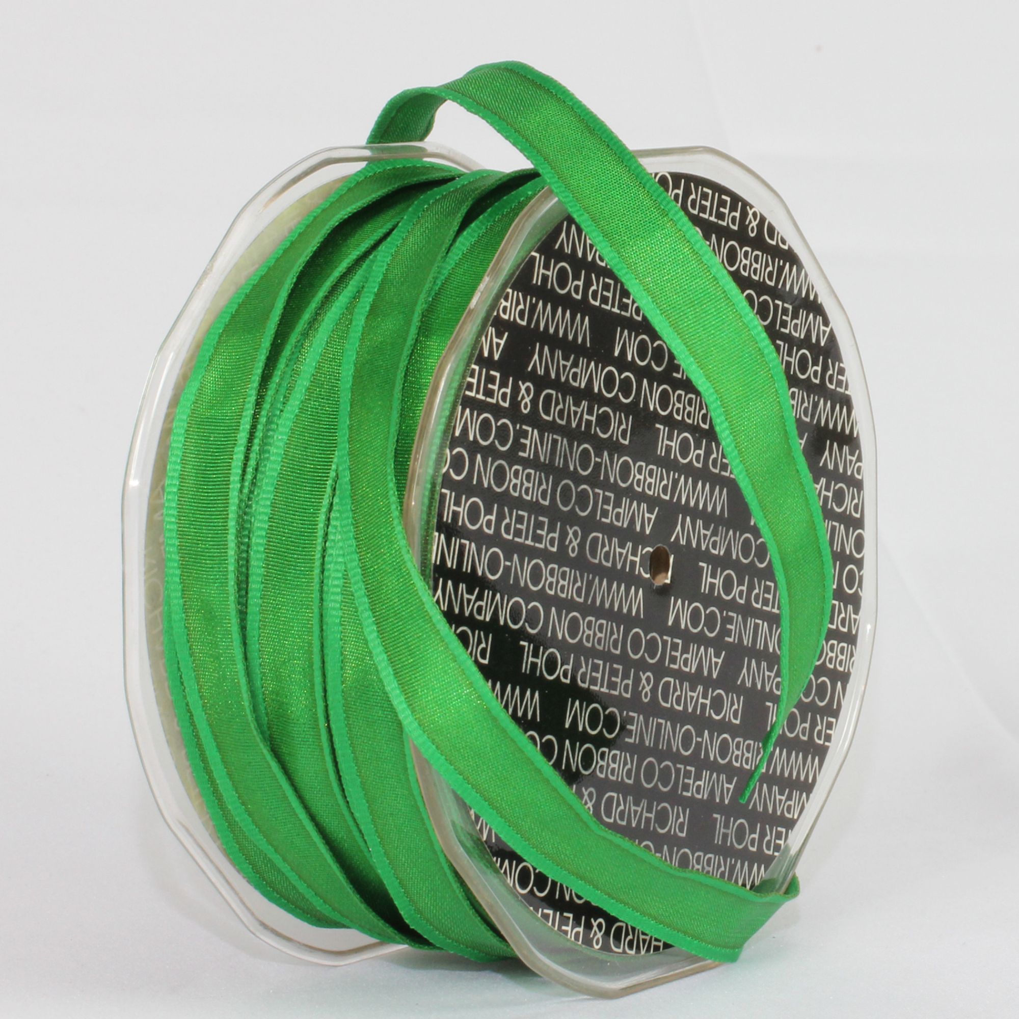 The Ribbon People Emerald Green Solid Wired Ribbon 0.25" x 108 Yards